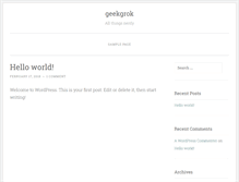 Tablet Screenshot of geekgrok.com